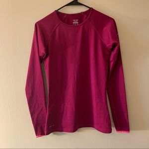 Nike dri-fit long sleeve shirt pink small